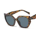 Classic leopard tortoiseshell cat-eye sunglasses with dark gray lenses for women - Leopard Grey Lens