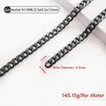 Catena canna di fucile per borse a tracolla con spessore 2,5mm e maglie in metallo - H13NK-2.5x9.5x13mm / Canna di fucile