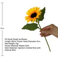 Artificial single sunflower with matte cloth petals and 28cm long bendable stem - Type D3 (28cm/9cm Diameter)