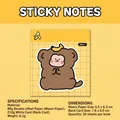 Cute cartoon monkey memo pad with 30 sheets of 80g offset paper for student notes - 3# Awesome Monkey Sticky Note