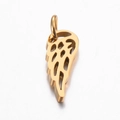 Colgante de ala de acero inoxidable dorado pulido para la creación de joyas DIY - Ala / Dorado