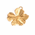 Ciondolo a forma di fiore in acciaio inossidabile dorato con finitura lucida per gioielli DIY - 6# Girasole
