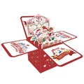 3D Pop-up Christmas Ferris Wheel explosion box card with Santa and snowman motifs - Christmas Ferris Wheel