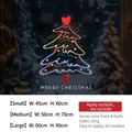 Christmas tree static window sticker with Merry Christmas text in various sizes - Small [45*60CM]