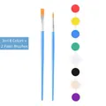 8-color 3ml acrylic paint set with two brushes for children painting and DIY crafts - 3ml 8 Colors + 2 Brushes