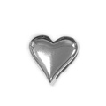 Polished silver heart-shaped metal charm with mirror finish for DIY bracelets - Heart / Silver