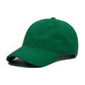 Classic dark green washed cotton baseball cap with embroidered eyelets for outdoor sun protection - M (56-58cm) / Green