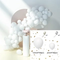White balloon arch kit with 80pcs assorted sizes including 12 inch and 5 inch latex balloons - White Zirconia Set