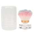 Pinceau à ongles dégradé rose avec socle carré et pot de rangement en plastique clair - Xl-ba201-1 Forme De Rose - Rose Dégradé