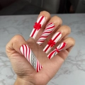 JP3450-Red White Stripe 3D Bow