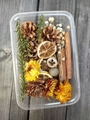 Mixed dried flower kit with pine cones, cinnamon, and lemon for Christmas DIY wreath making - Dried Fruit Box No. 1