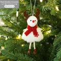 Ciondolo renna di peluche con sciarpa rossa e corna, decorazione natalizia alta 17 cm - Alce