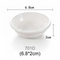 Weiße Melamin 701D runde Gewürzschale, 6,8 cm kleine Sushi-Dipschüssel für Saucen - 2,75 Zoll Ölschale