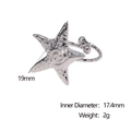 Detaillierte Größentabelle für Seestern-Ring mit 19mm Breite und 17.4mm Innendurchmesser - Stahlfarbe