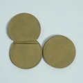 Macro shot of an olive green microfiber jewelry pouch showing suede texture and fold design - 7*7cm / Army Green