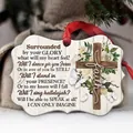 Acrylic Christmas pendant featuring 'I Can Only Imagine' lyrics with flowers and butterfly - I Can Only Imagine-White Lily and Butterfly