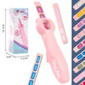 Pink Glam Nail stamper kit for kids with various decorative pattern refills and gift box - DIY Nail Stamper Machine