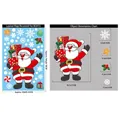 Christmas Santa Claus and snowflake static glass decals with 20x30cm size specifications - BQ415 Christmas Style