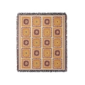 Coperta da picnic bohémien con motivi floreali arancioni e bordi con frange - XT2024-2 Girasole Giallo Caldo e Arancione / 130x160cm