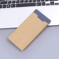 Slim khaki and denim blue canvas long wallet with 12 card slots and contrast stitching - Brown