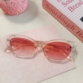 Pink heart-shaped Y2K retro cat-eye sunglasses with gradient lenses and jelly frame - Pink 7-Gradient Pink Cat-eye Trendy Style