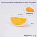 Realistic PVC orange slice model with fibrous texture, measuring 6.5cm for display use - Orange Lemon Block - No Buckle