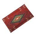 Red yoga headband with blue diamond pattern and crossed arrows in bohemian style - 8# Red Ethnic Geometric