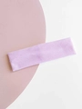 Wide lavender ribbed knit elastic headband for yoga and daily washing routines - Light Purple