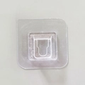 Transparent wall-mounted shampoo bottle holder with self-adhesive square base - Transparent Sticker Single Row