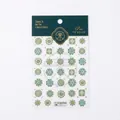Stickers ongles bohèmes TS-1061 avec motifs mandalas en relief 5D jaune et vert - TS-1061 Bohème Printemps - Relief