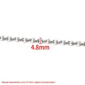 Silver stainless steel flat oval link chain for DIY jewelry making with 4.8mm width - Steel Color Lip Chain 4.8mm