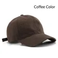 Deep brown cotton baseball cap with adjustable strap and breathable eyelets - Adjustable / Brown