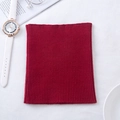 Elastic knit red cashmere neck warmer with vertical ribbed texture for winter warmth - Burgundy