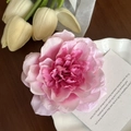 Barrette à cheveux pivoine rose pour la plage, accessoire élégant en soie rose - 9# Pivoine Rose Dégradé