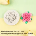 3D Rosen-Silikonform für Fondant und Seife mit Abmessungen von 5,7 x 5,7 x 1,2 cm - 3# Rose / Grau
