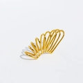 Ear cuff dorato con design geometrico radiante di cerchi metallici in cascata - Oro