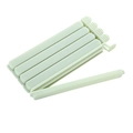 Set of six light green plastic food sealing clips shown clipped and open on white background - 5Pcs Large Nordic Green