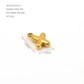 18K gold plated stainless steel letter X bubble pendant for DIY jewelry making - Letter X / Gold