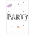 16-inch silver foil PARTY letter balloon set for New Year and festival celebrations - PARTY / Silver