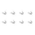 Silver stainless steel bead tips and knot covers for DIY jewelry making sets - Crimp Bead Covers 4x8mm (100pcs/Bag)