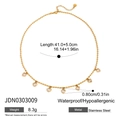 Collier en acier inoxydable doré avec pendentifs cœur, bijou étanche et hypoallergénique - Style Chaîne à Billes Multi-Cœurs Superposés (JDN0303009)