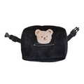Porta fazzoletti in peluche per sedile auto con simpatico orsetto decorativo - Stile Peluche Nero (Custodia Appesa per Fazzoletti) Orso Tè al Latte