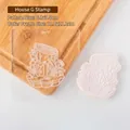 DIY forest tree house cookie stamp set with transparent acrylic mold and embossed texture - House G Embosser
