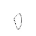 Minimalist S925 sterling silver V-shaped ring with a smooth polished finish - US Size 5 / Polished Smooth Style