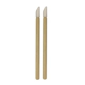 Wegwerpbare lippenborstels van bamboe met witte spons-applicators en houten steel - Bamboe Spons Lipborstel