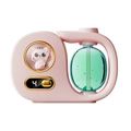 Pink cat-themed automatic air freshener with LED display and mint green liquid tank - Aroma Diffuser [Pink Single Pack] Without Oil and Bottle