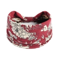 Boho-Haarband aus elastischer Baumwolle in Weinrot mit Paisley-Muster und Knoten - Oberteile / Weinrot Beige Blumenmuster Twist(#177)