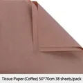 Brown pear paper flower wrap 50x70cm, 38 sheets per pack for bouquet lining - 50*70cm (38 Sheets/Pack) / Coffee