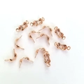 14k rose gold plated wire protectors and crimp covers for DIY jewelry making kits - Rose Gold Plated (Color Retention)