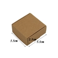 Brown kraft paper gift box 5.5x5.5x2.5cm for jewelry packaging and small items - Kraft Paper / Square 5.5*5.5*2.5cm